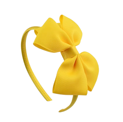 Safe Haven & CO Kids Fabric Bow Headband – Assorted Color Options, Soft Elastic Hair Band