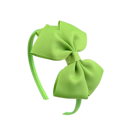 Safe Haven & CO Kids Fabric Bow Headband – Assorted Color Options, Soft Elastic Hair Band