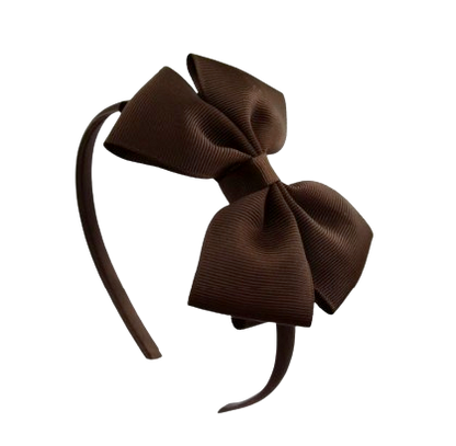 Safe Haven & CO Kids Fabric Bow Headband – Assorted Color Options, Soft Elastic Hair Band