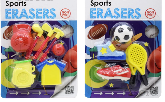 Sports-Themed 3D Mini Eraser Sets