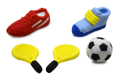 Sports-Themed 3D Mini Eraser Sets