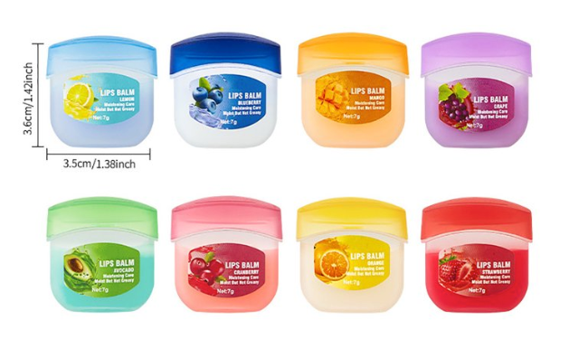 8-Piece Hydrating Lip Balm Set – Alcohol-Free Moisturizing Formula
