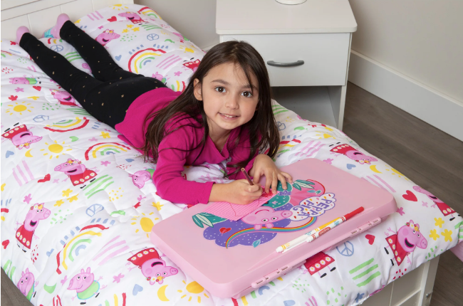 Peppa Pig Portable Kids Lap Desk with Storage Compartment