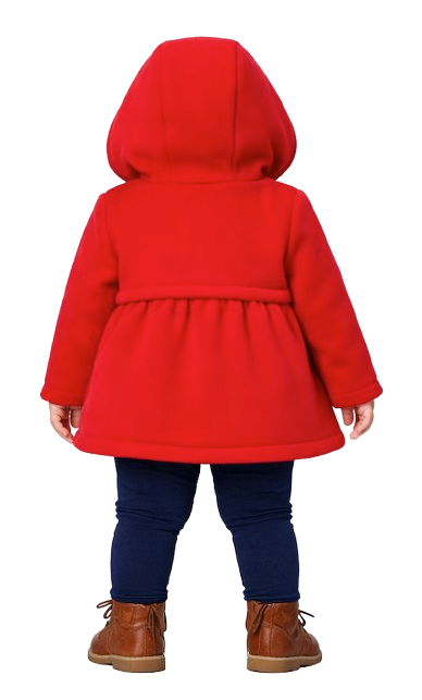 Unik Baby Girls Hooded Jacket with Bow Detail (Sizes 2–4)