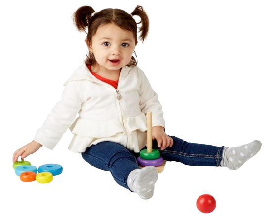 Safe Haven & CO Wooden Stacking Ring Toy – Educational Rainbow Baby Stacker