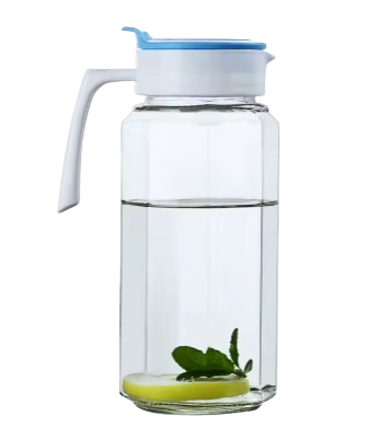 5-Piece Glass Pitcher and Tumbler Set with Lid – Clear Drinkware Gift Set
