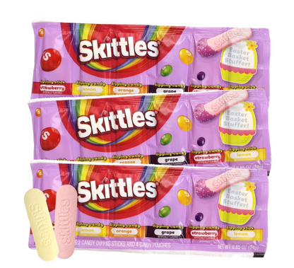 Skittles Dig N’ Dip Candy Strip with Dipping Sticks – 3 Pack, 0.85 oz