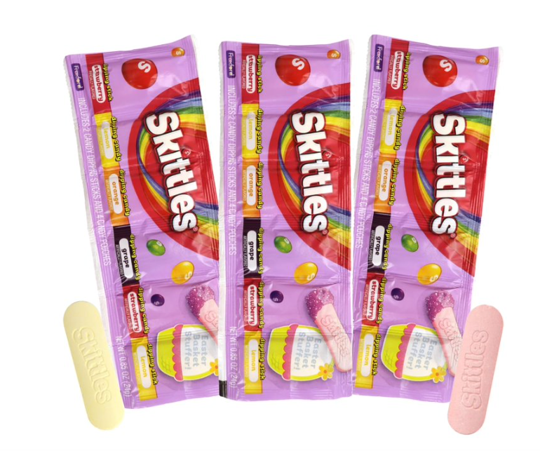 Skittles Dig N’ Dip Candy Strip with Dipping Sticks – 3 Pack, 0.85 oz