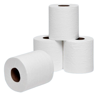 2-Ply Toilet Paper, White, 12 Pack