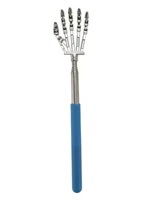 Extendable Telescopic Back Scratcher with Metal Hand – 2-Pack Stainless Steel Back Massager (Random Colors)