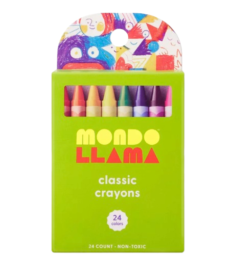 Mondo LLama Classic Crayons – 24 Count Coloring Set