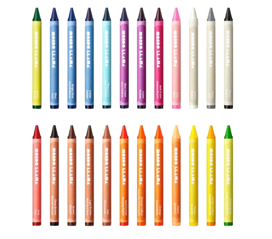 Mondo LLama Classic Crayons – 24 Count Coloring Set