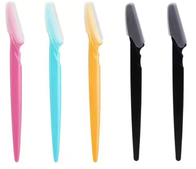 Eyebrow Trimmer and Facial Hair Shaver – Precision Blade with Protective Cover, 5-Pack