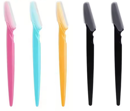Eyebrow Trimmer and Facial Hair Shaver – Precision Blade with Protective Cover, 5-Pack