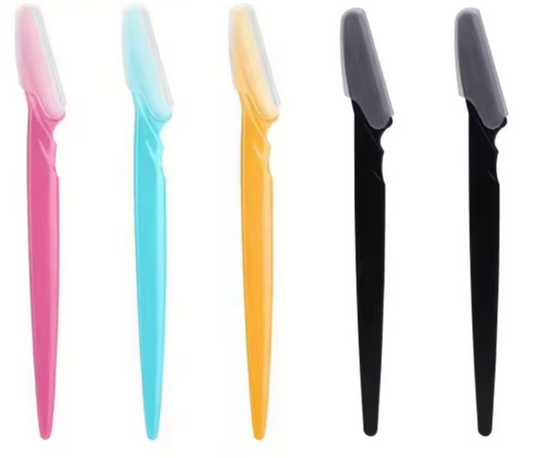 Eyebrow Trimmer and Facial Hair Shaver – Precision Blade with Protective Cover, 5-Pack