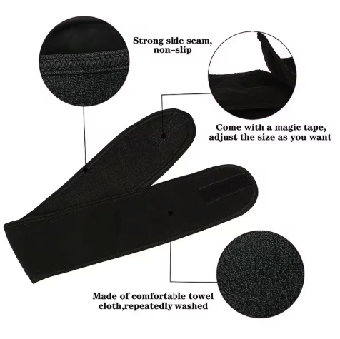 Adjustable Spa Facial Headband – Soft Towel Hair Wrap for Women