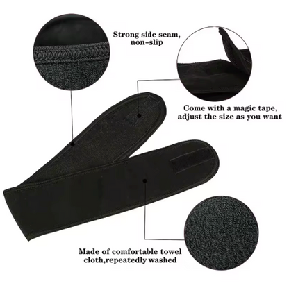 Adjustable Spa Facial Headband – Soft Towel Hair Wrap for Women