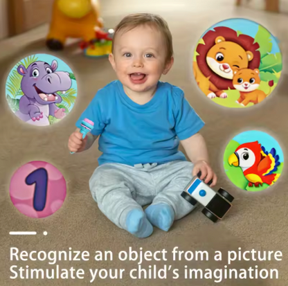 Cartoon Animal Flashlight Projector Torch Toy – Cute Bedtime Story Light for Kids