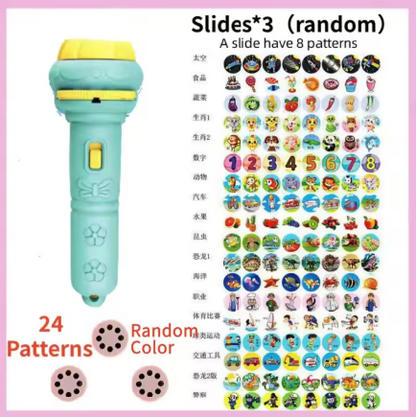 Cartoon Animal Flashlight Projector Torch Toy – Cute Bedtime Story Light for Kids