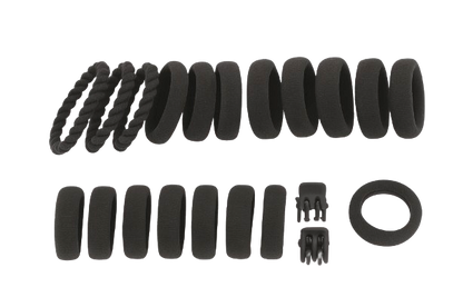 Safe Haven & CO 25-Piece Kids Pastel Hair Tie and Clip Set – Colorful Elastic Bands with Cute Accessories