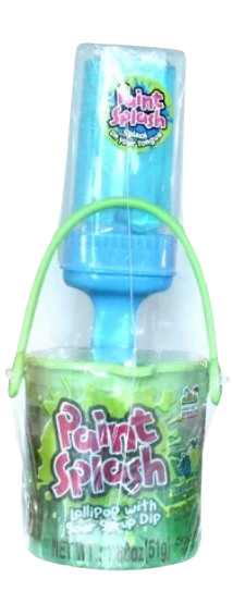 Paint Splash Lollipop with Sour Syrup Dip – 2 Pack, Assorted Flavors, 1.80 oz