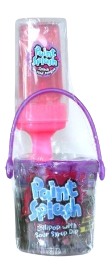 Paint Splash Lollipop with Sour Syrup Dip – 2 Pack, Assorted Flavors, 1.80 oz