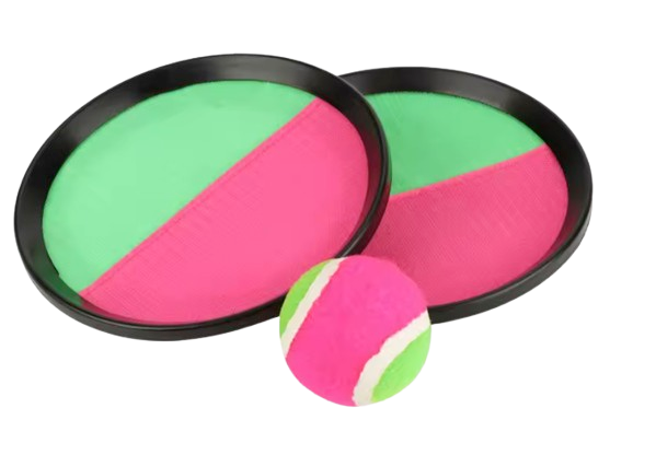 Safe Haven & CO Velcro Catch Ball Paddle Game Set – 2 Paddles & 1 Ball, Adjustable Straps