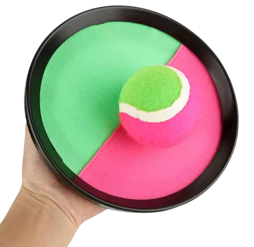 Safe Haven & CO Velcro Catch Ball Paddle Game Set – 2 Paddles & 1 Ball, Adjustable Straps