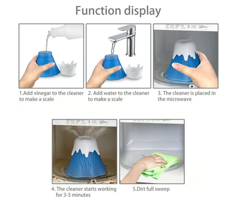 Volcano Microwave Steam Cleaner – Kitchen Degreaser Tool