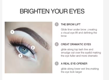 Menow Waterproof and Soft White Eyeliner Pencil