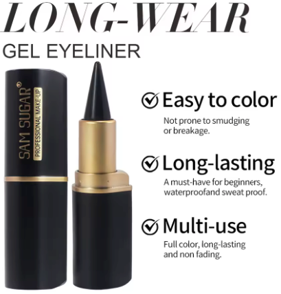 Sam Sugar Long-Wear & Smudge-Proof Gel Eyeliner, Black & Brown