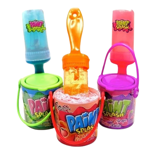 Paint Splash Lollipop with Sour Syrup Dip – 2 Pack, Assorted Flavors, 1.80 oz