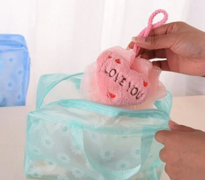 Safe Haven & CO Lightweight Mesh PVC Cosmetic Makeup Bag with Zipper – Floral, Assorted Colors