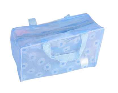 Safe Haven & CO Lightweight Mesh PVC Cosmetic Makeup Bag with Zipper – Floral, Assorted Colors