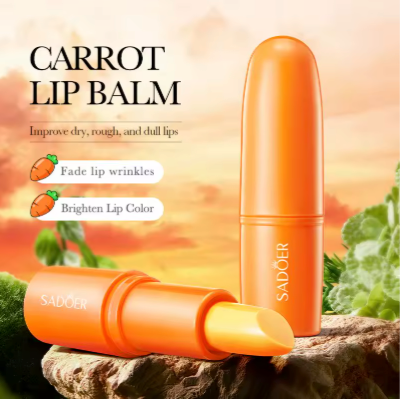 SADOER Carrot Nourish Lip Balm – Deep Repair & Moisturizing Care - 2-Pack