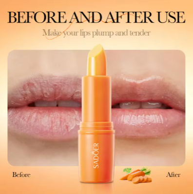 SADOER Carrot Nourish Lip Balm – Deep Repair & Moisturizing Care - 2-Pack