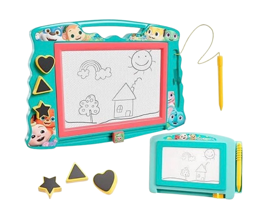 Lollipop Cocomelon Double Color Magnetic Drawing Board – Toddler Sketch & Learn Set
