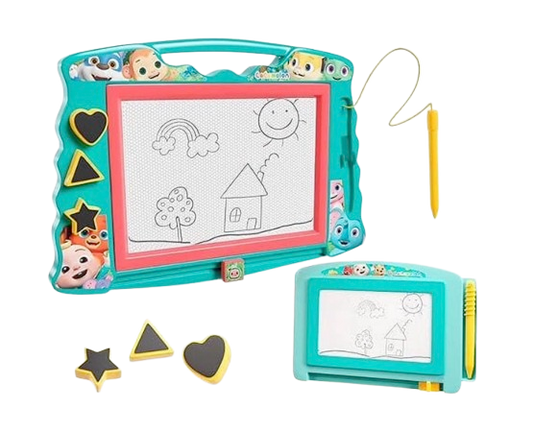 Lollipop Cocomelon Double Color Magnetic Drawing Board – Toddler Sketch & Learn Set
