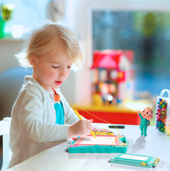 Lollipop Cocomelon Double Color Magnetic Drawing Board – Toddler Sketch & Learn Set
