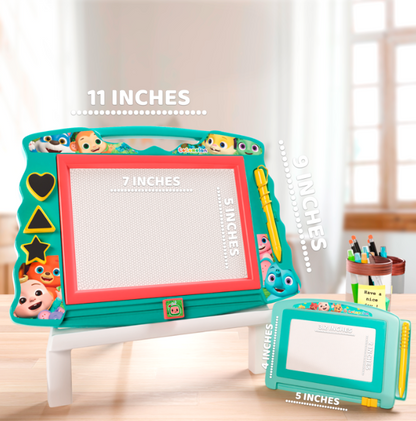 Lollipop Cocomelon Double Color Magnetic Drawing Board – Toddler Sketch & Learn Set