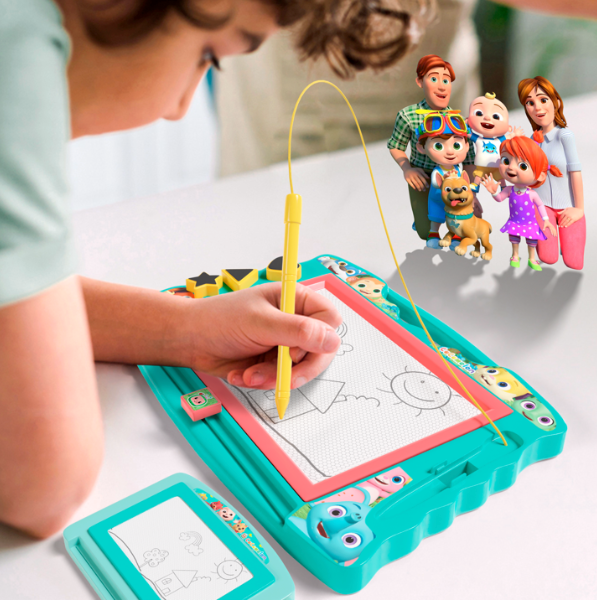 Lollipop Cocomelon Double Color Magnetic Drawing Board – Toddler Sketch & Learn Set