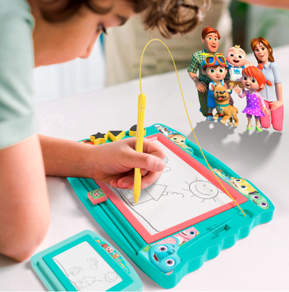 Lollipop Cocomelon Double Color Magnetic Drawing Board – Toddler Sketch & Learn Set