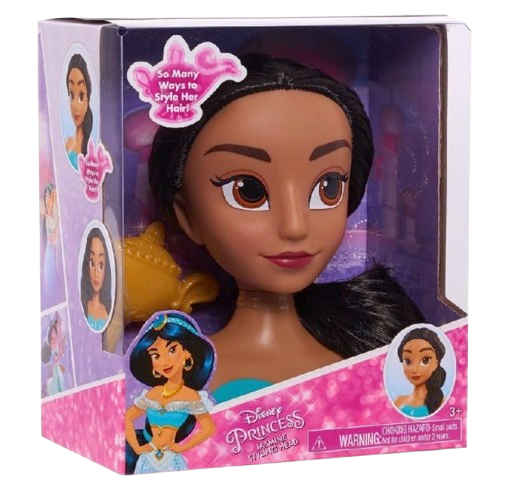 Disney Princess Jasmine Mini Styling Head – Hair Play Toy with Accessories