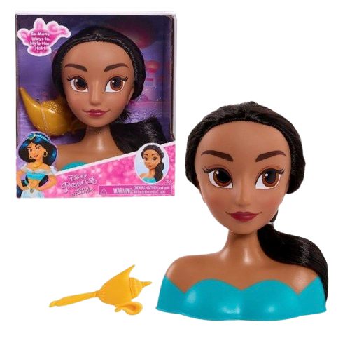Disney Princess Jasmine Mini Styling Head – Hair Play Toy with Accessories