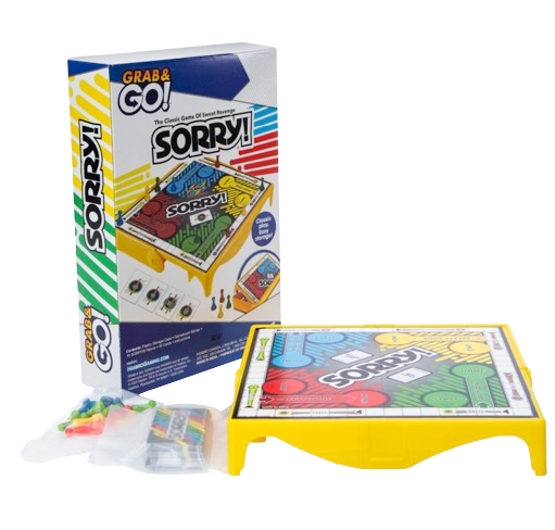 Hasbro Sorry! Grab & Go Travel Game – Classic Edition of Sweet Revenge