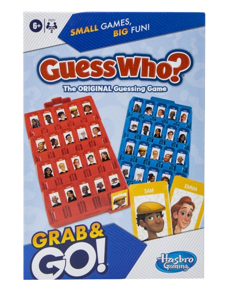 Hasbro Guess Who? Grab & Go Travel Game – Classic Guessing Fun Anywhere