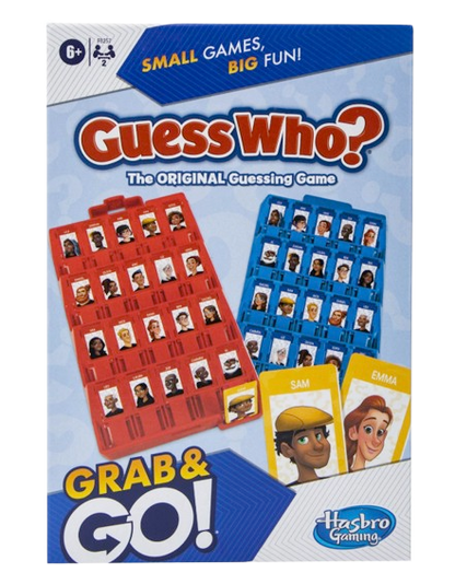 Hasbro Guess Who? Grab & Go Travel Game – Classic Guessing Fun Anywhere