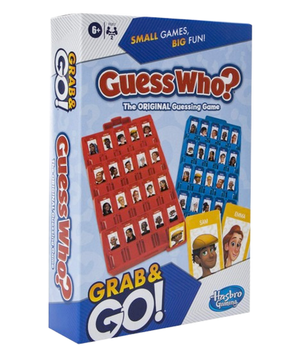 Hasbro Guess Who? Grab & Go Travel Game – Classic Guessing Fun Anywhere