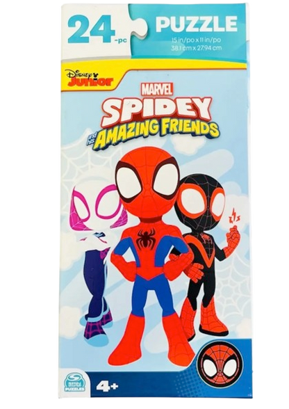 Kids 24-Piece Puzzle – Princess, Spidey, Trolls & Firebuds