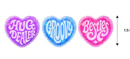 Teenie Sparkle Squeeze Hearts – 3-Pack - 1.5 Inches Mini Squishy Fidget Toys